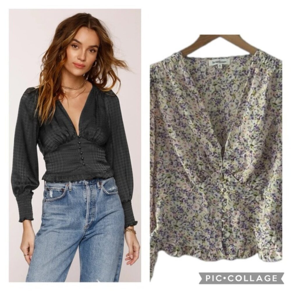 HEARTLOOM x REVOLVE coquette girl floral blouse medium